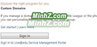Windows Live Admin Center