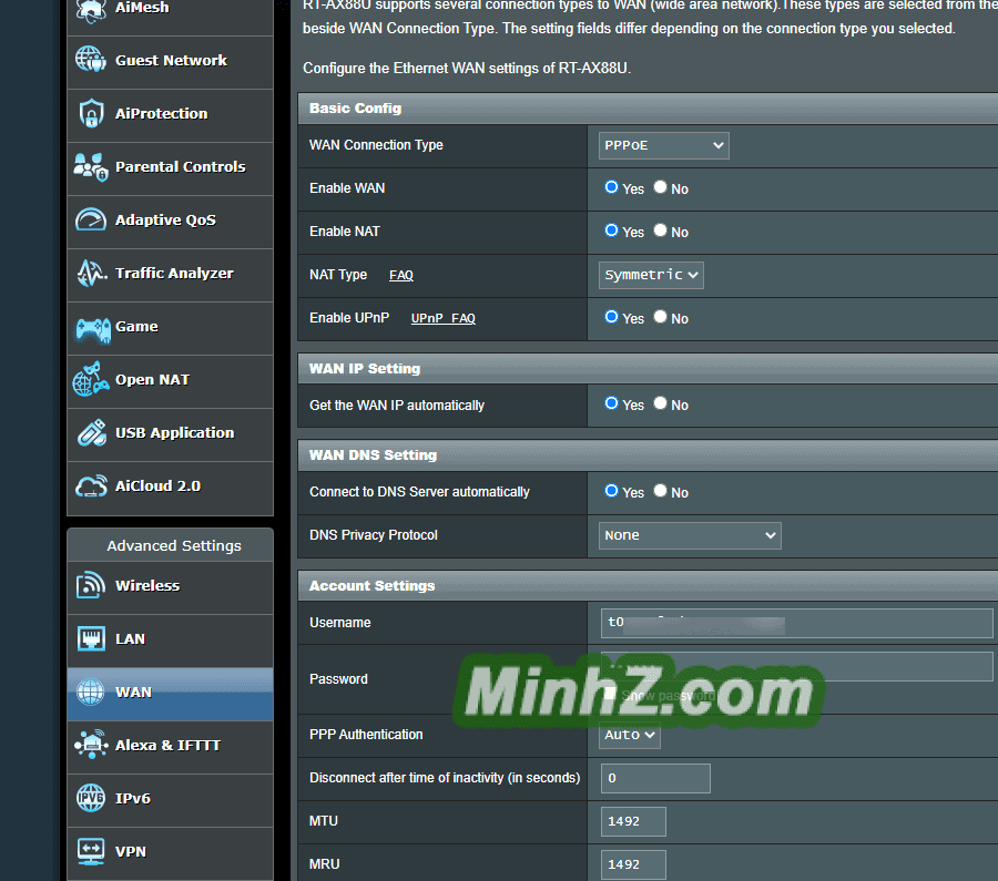 cai dat asus wan login bridge mode cho viettel